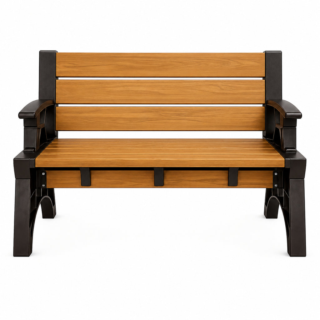 Bench-to-Table Modern Outdoor Patio Furniture Stool Chairs - Supports Up To 1400 lbs