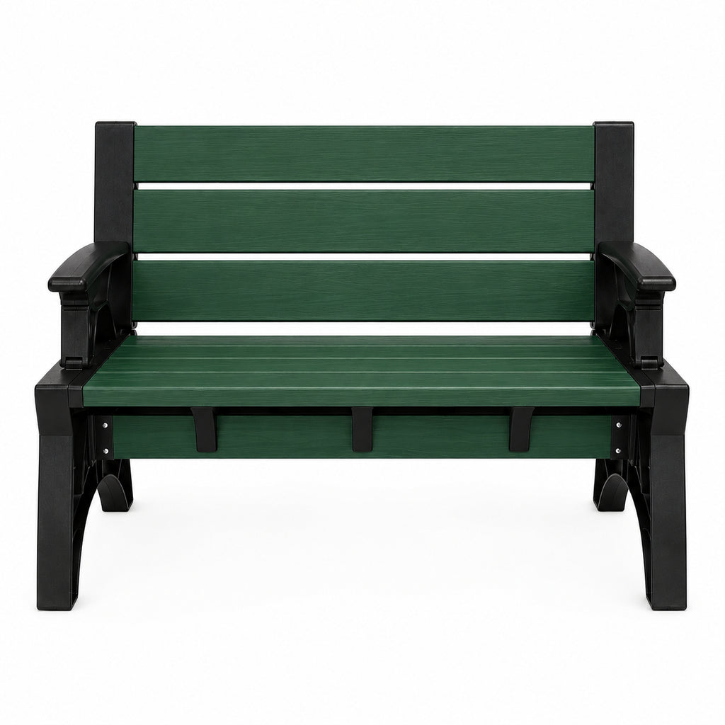 Bench-to-Table Modern Outdoor Patio Furniture Stool Chairs - Supports Up To 1400 lbs